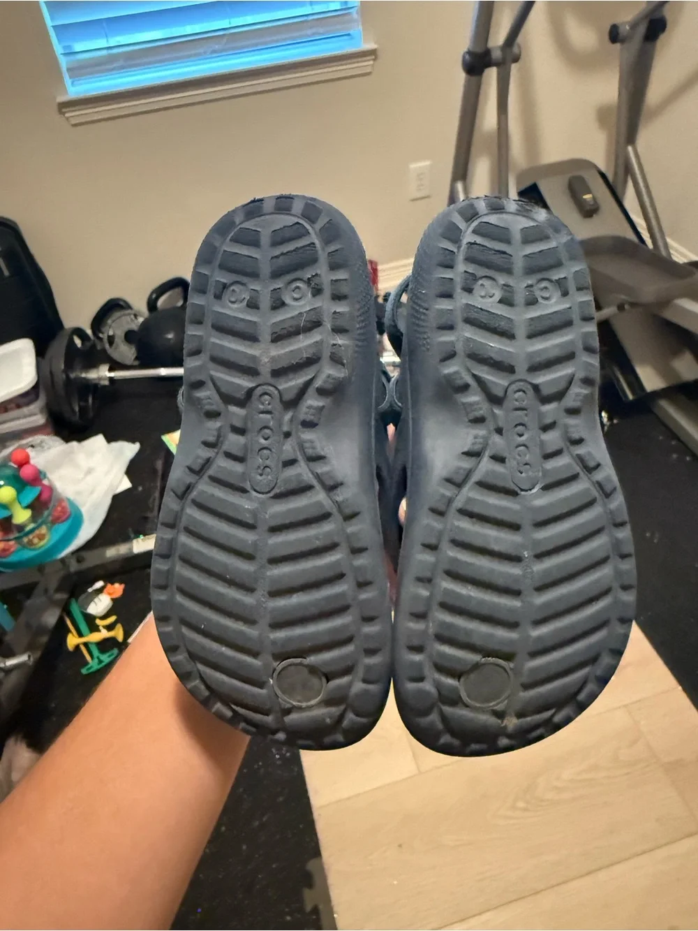 CROCS Kids Navy Slingback Flip Sandals